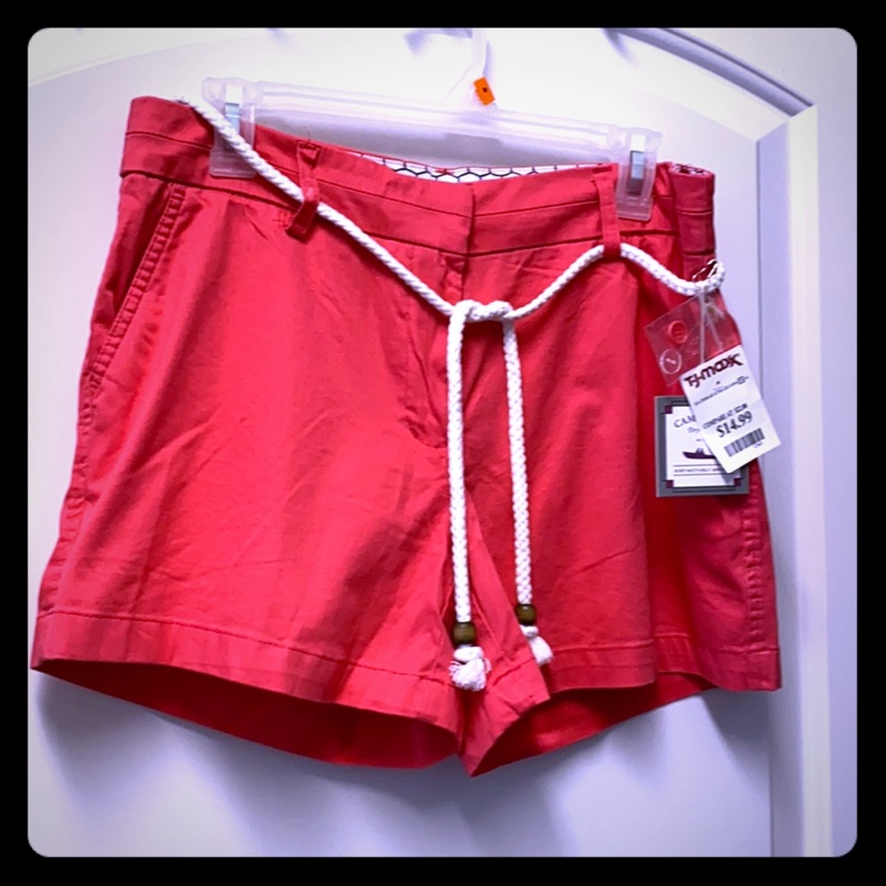 BNWT Cambridge Dry Goods shorts w/ rope belt, 10